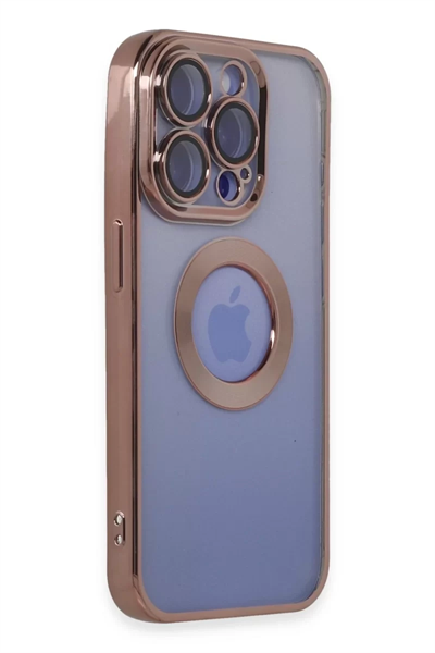 Apple iPhone 15 Pro Max Kılıf Slot Silikon - Rose Gold