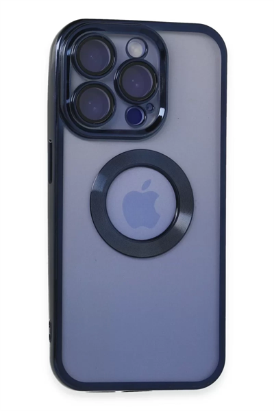 Apple iPhone 15 Pro Max Kılıf Slot Silikon - Lacivert