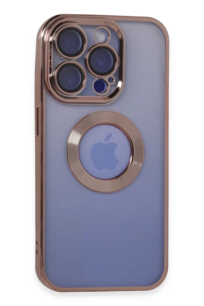 Apple iPhone 15 Pro Max Kılıf Slot Silikon - Rose Gold