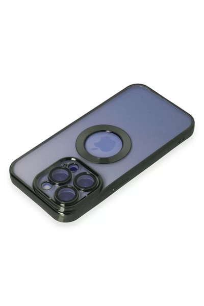 Apple iPhone 15 Pro Max Kılıf Slot Silikon - Köknar Yeşili