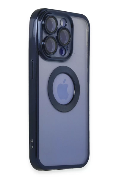 Apple iPhone 15 Pro Max Kılıf Slot Silikon - Lacivert