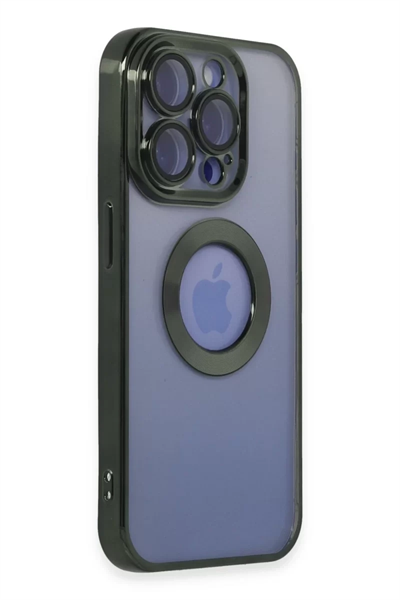 Apple iPhone 15 Pro Max Kılıf Slot Silikon - Köknar Yeşili
