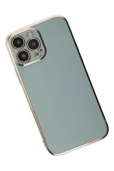 Apple iPhone 15 Pro Max Kılıf Volet Silikon - Açık Yeşil