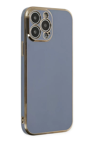 Apple iPhone 15 Pro Max Kılıf Volet Silikon - Mavi