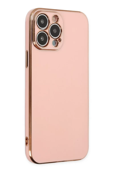 Apple iPhone 15 Pro Max Kılıf Volet Silikon - Pembe