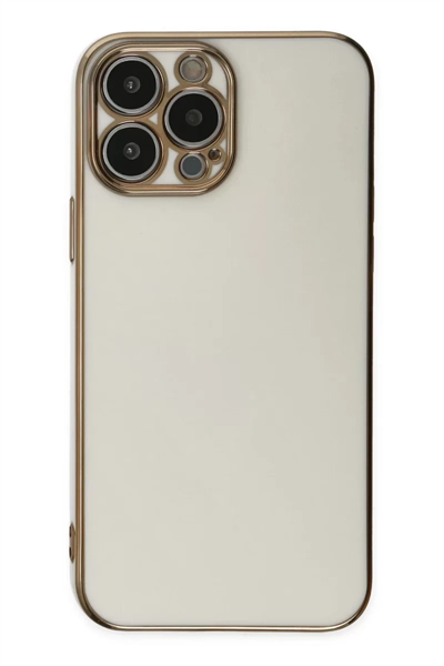 Apple iPhone 15 Pro Max Kılıf Volet Silikon - Beyaz