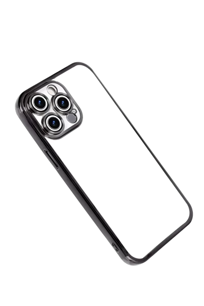 Apple iPhone 15 Pro Max Lensli Silikon - Siyah