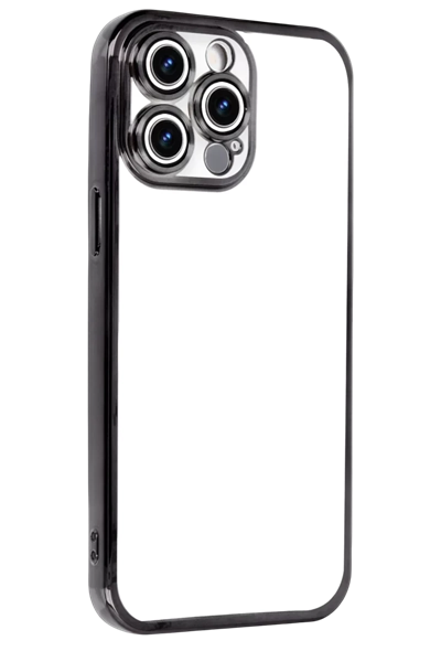 Apple iPhone 15 Pro Max Lensli Silikon - Siyah