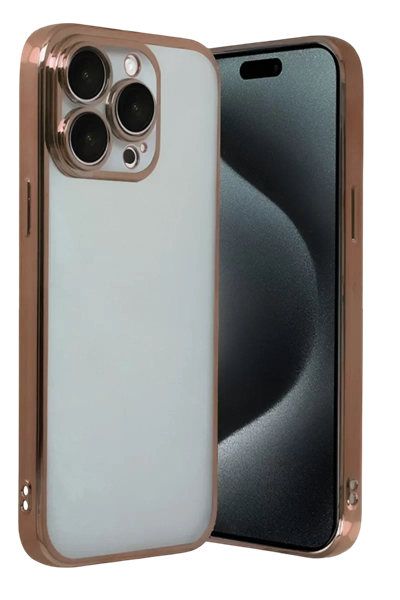 Apple iPhone 15 Pro Max Lensli Silikon - Çöl Titanyum