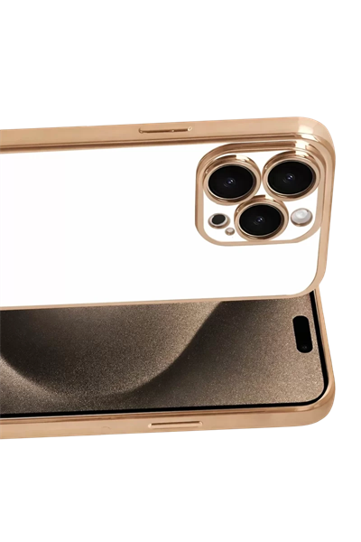 Apple iPhone 15 Pro Max Lensli Silikon - Gold
