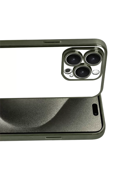 Apple iPhone 15 Pro Max Lensli Silikon - Yeşil