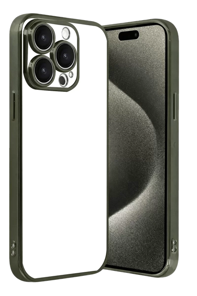 Apple iPhone 15 Pro Max Lensli Silikon - Yeşil