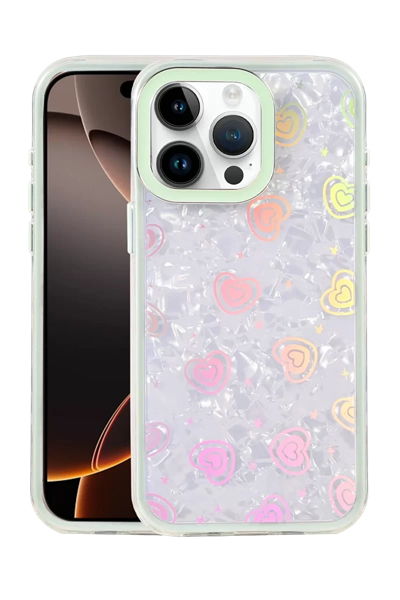 Apple iPhone 15 Pro Max Lumi Desenli Kapak - Yeşil