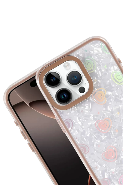 Apple iPhone 15 Pro Max Lumi Desenli Kapak - Çöl Titanyum
