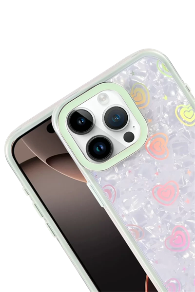 Apple iPhone 15 Pro Max Lumi Desenli Kapak - Yeşil