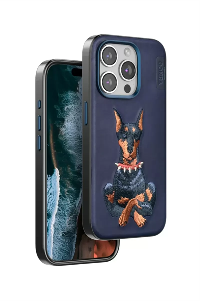 Apple iPhone 15 Pro Max Perma Desenli Kapak - Lacivert