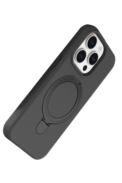 Apple iPhone 15 Pro Max Regal Magsafe Standlı Kapak - Titan Gri