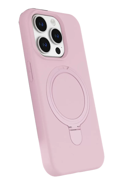 Apple iPhone 15 Pro Max Regal Magsafe Standlı Kapak - Açık Pembe