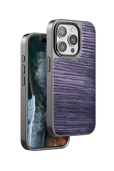Apple iPhone 15 Pro Max Wave Kapak - Derin Mor