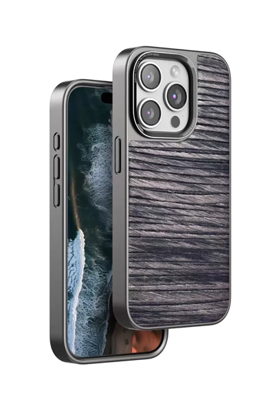 Apple iPhone 15 Pro Wave Kapak - Kahverengi