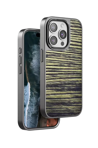 Apple iPhone 15 Pro Wave Kapak - Koyu Kahve