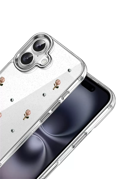 Apple iPhone 16 Fiyonk Desenli Kapak - Desen 6