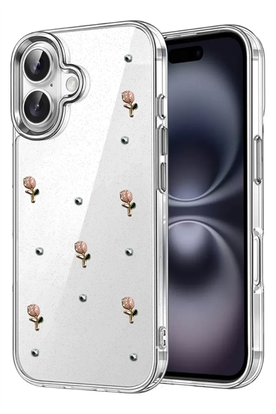 Apple iPhone 16 Fiyonk Desenli Kapak - Desen 6