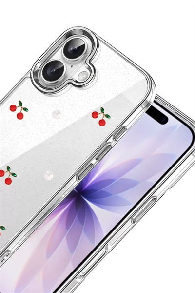 Apple iPhone 16 Fiyonk Desenli Kapak - Desen 9