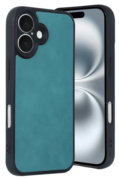 Apple iPhone 16 Kılıf Aras Deri Kapak - Açık Yeşil