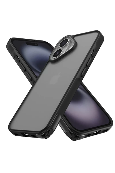 Apple iPhone 16 Kılıf Elegant Kapak - Siyah