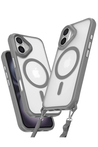 Apple iPhone 16 Kılıf Enka Magsafe Silikon Kılıf - Titan Gri