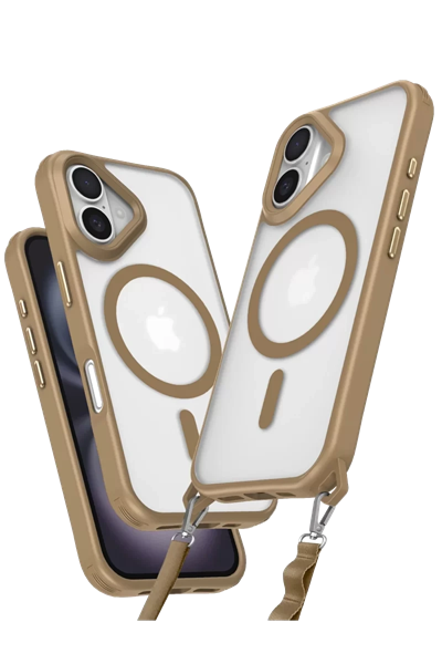 Apple iPhone 16 Kılıf Enka Magsafe Silikon Kılıf - Desert