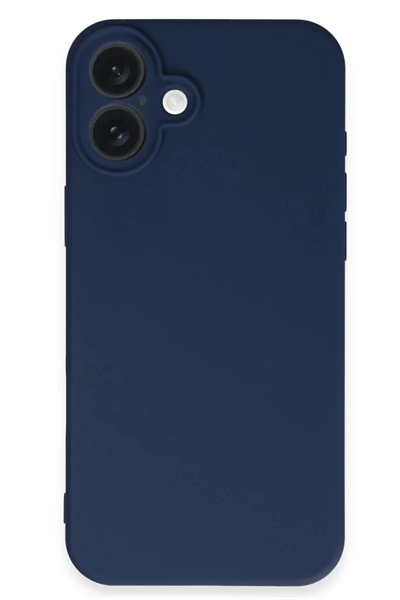 Apple iPhone 16 Kılıf First Silikon - Lacivert