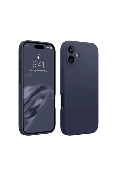 Apple iPhone 16 Kılıf First Silikon - Lacivert