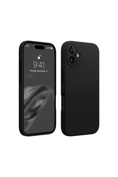 Apple iPhone 16 Kılıf First Silikon - Siyah