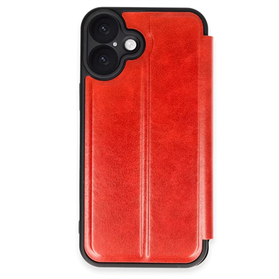 Apple iPhone 16 Kılıf Flip Cover - Kırmızı