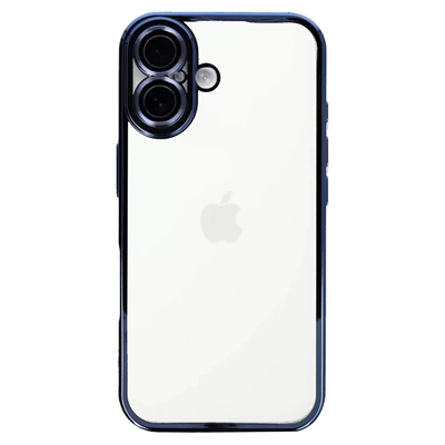 Apple iPhone 16 Kılıf Lensli Silikon - Açık Mavi