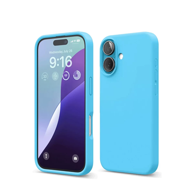 Apple iPhone 16 Kılıf Nano içi Kadife Silikon - Mavi