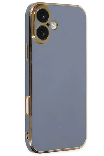 Apple iPhone 16 Kılıf Volet Silikon - Mavi