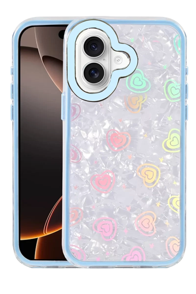 Apple iPhone 16 Lumi Desenli Kapak - Mavi
