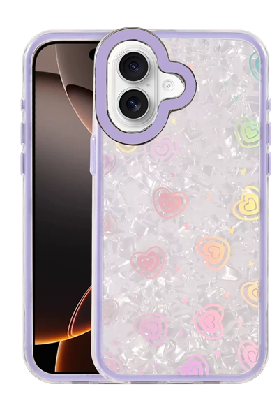Apple iPhone 16 Lumi Desenli Kapak - Mor