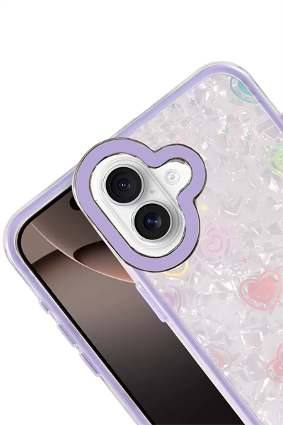Apple iPhone 16 Lumi Desenli Kapak - Mor