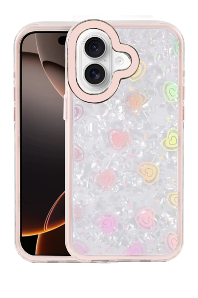 Apple iPhone 16 Lumi Desenli Kapak - Pembe