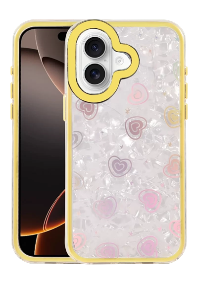 Apple iPhone 16 Lumi Desenli Kapak - Sarı