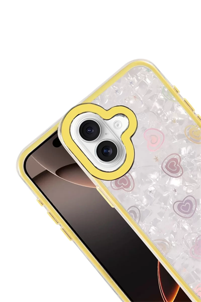 Apple iPhone 16 Lumi Desenli Kapak - Sarı
