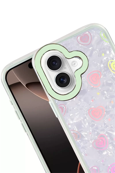 Apple iPhone 16 Lumi Desenli Kapak - Yeşil