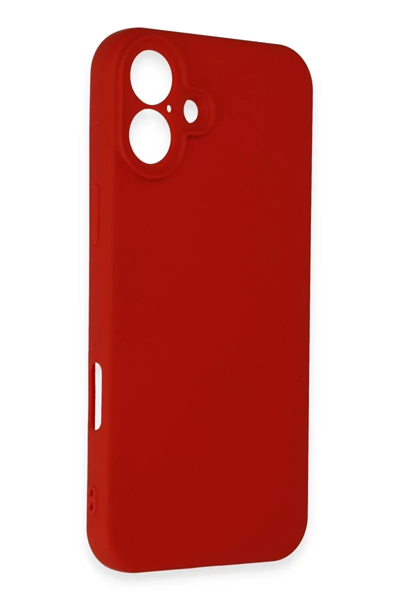 Apple iPhone 16 Plus Kılıf First Silikon - Kırmızı