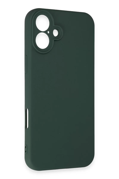Apple iPhone 16 Plus Kılıf First Silikon - Koyu Yeşil