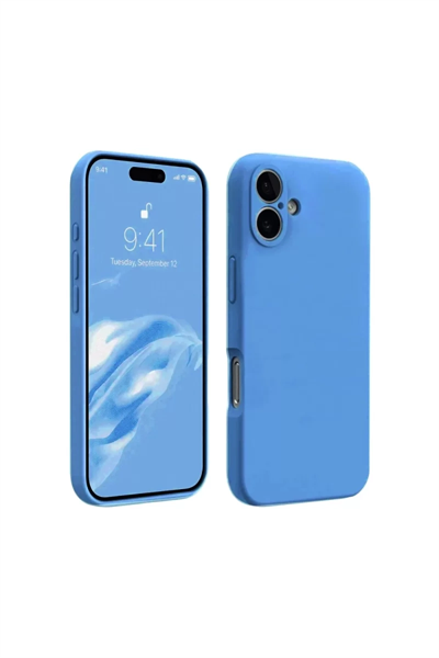 Apple iPhone 16 Plus Kılıf First Silikon - Mavi