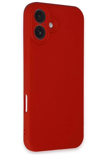 Apple iPhone 16 Plus Kılıf First Silikon - Kırmızı
